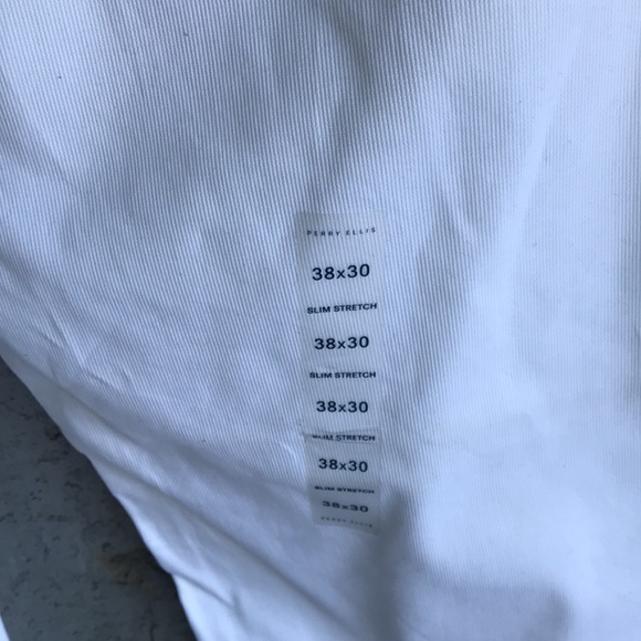 ♦️ Sz 38x30 | Perry Ellis | NWT Bright White Pants - Picture 9 of 16